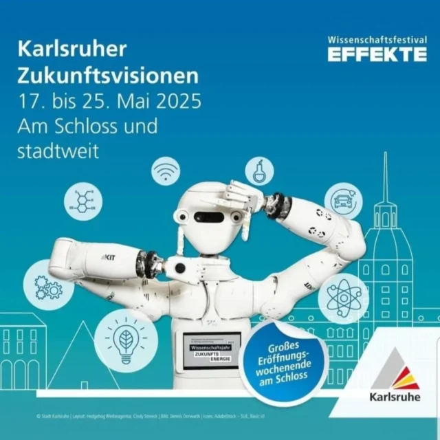 Am 17 und 18. Mai sind wir auf EFFEKTE direkt vor dem Karlsruher Schloss. Kommt gerne an unserem Stand vorbei!