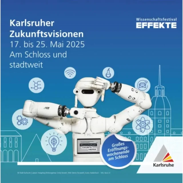 Am 17. und 18 Mai war die Schülerakademie wieder bei EFFEKTE 2025 direkt vor dem Karlsruher Schloss mit dabei! Sehr aufregend- vor allem wer bei der Oskarl-Preisverleihung einen der begehrtesten Pokale gewinnt! Perfektes Wetter und super Stimmung -da macht es ganz viel Spass die eigenen Projekte vorzustellen!